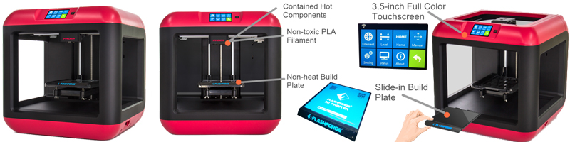 FlashForge Finder FDM 3D Printer w/ 1 roll PLA Filament