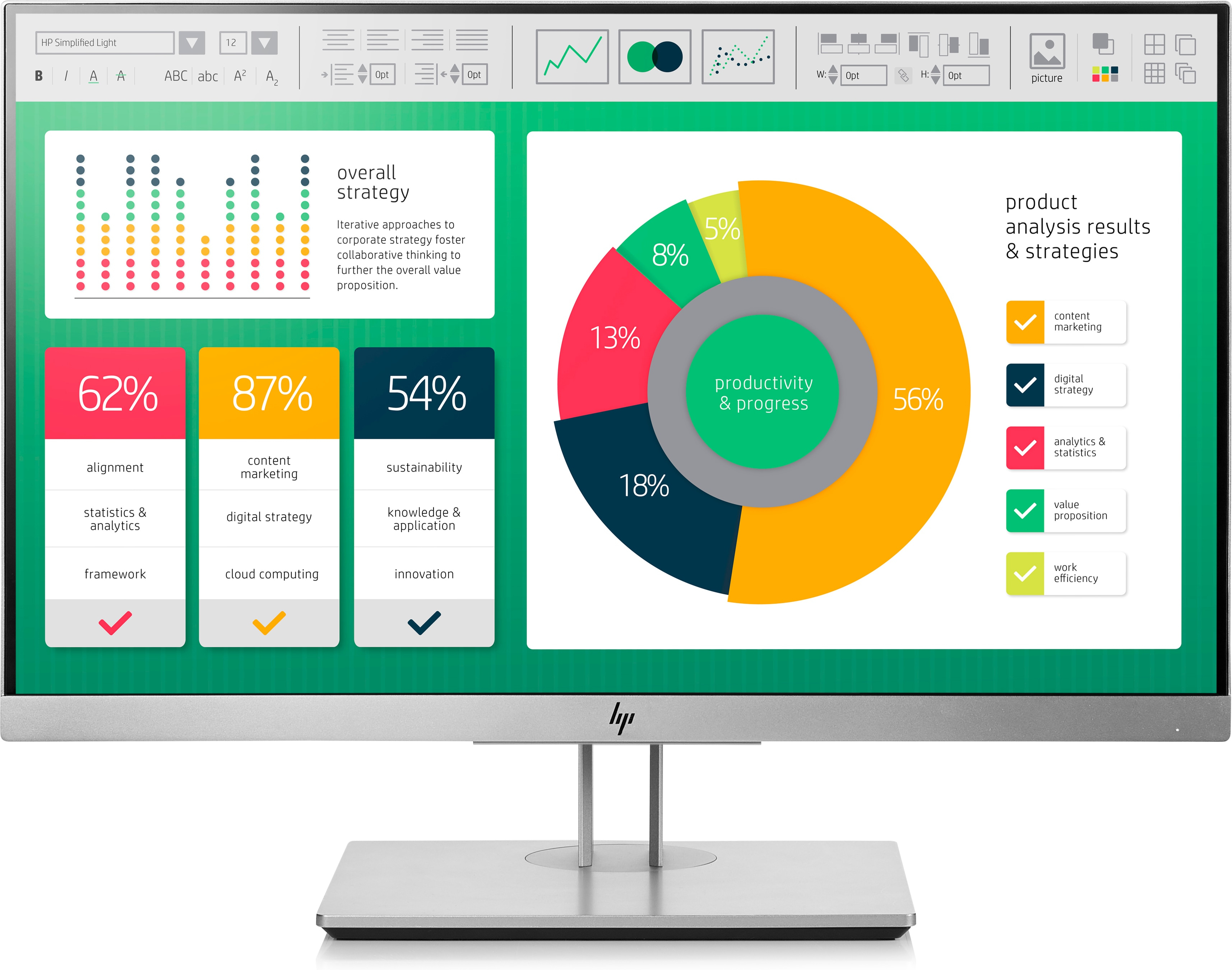 HP EliteDisplay E223 54.6 cm (21.5