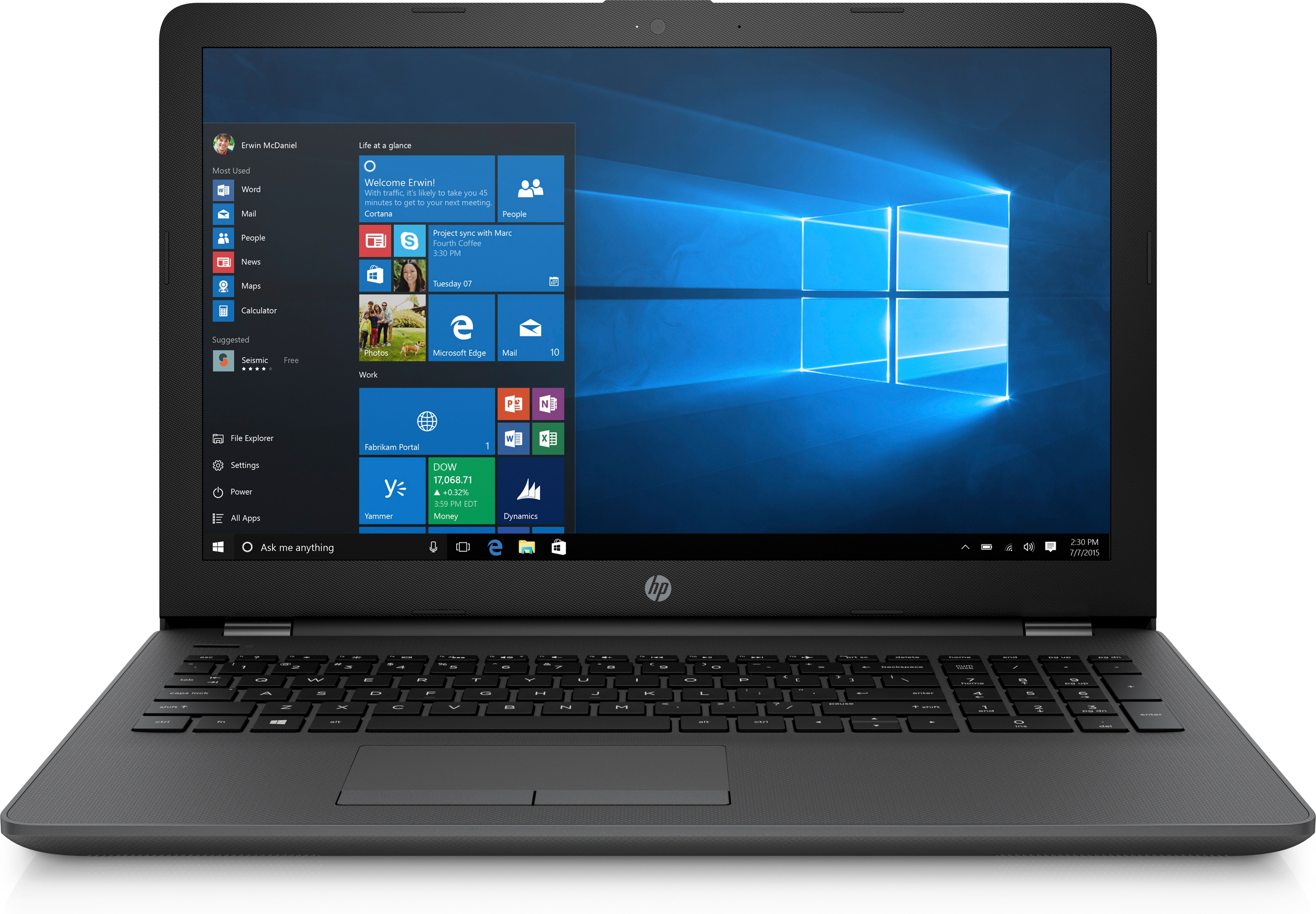 HP 250 G6 Black Notebook 39.6 cm (15.6