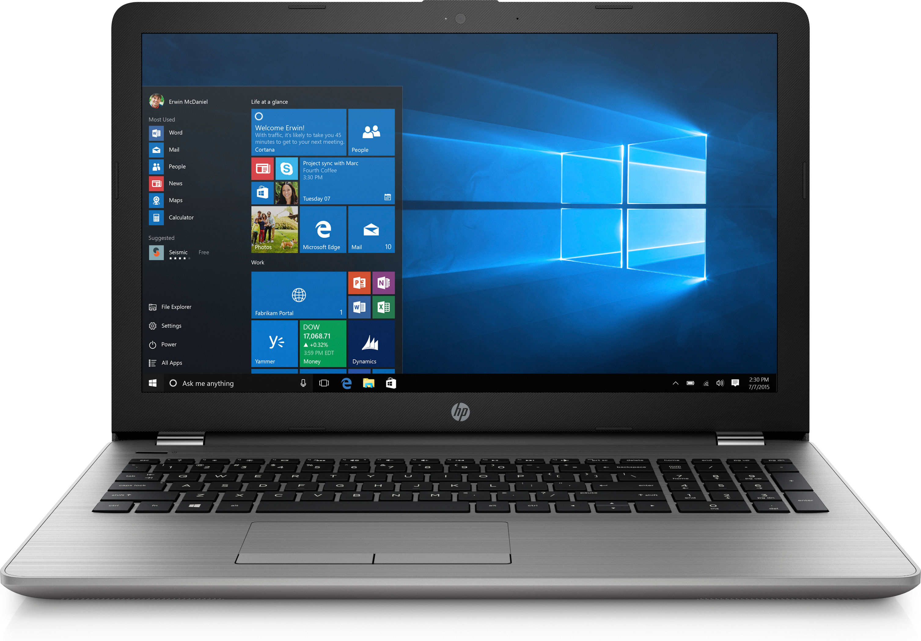 HP 250 G6 Silver Notebook 39.6 cm (15.6