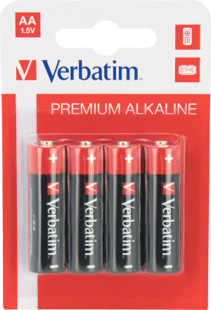 Verbatim LR06 AA Alkaline Batteries 4-pack (49921)