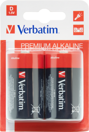 Verbatim LR20 Alkaline Battery 2-pack (49923)